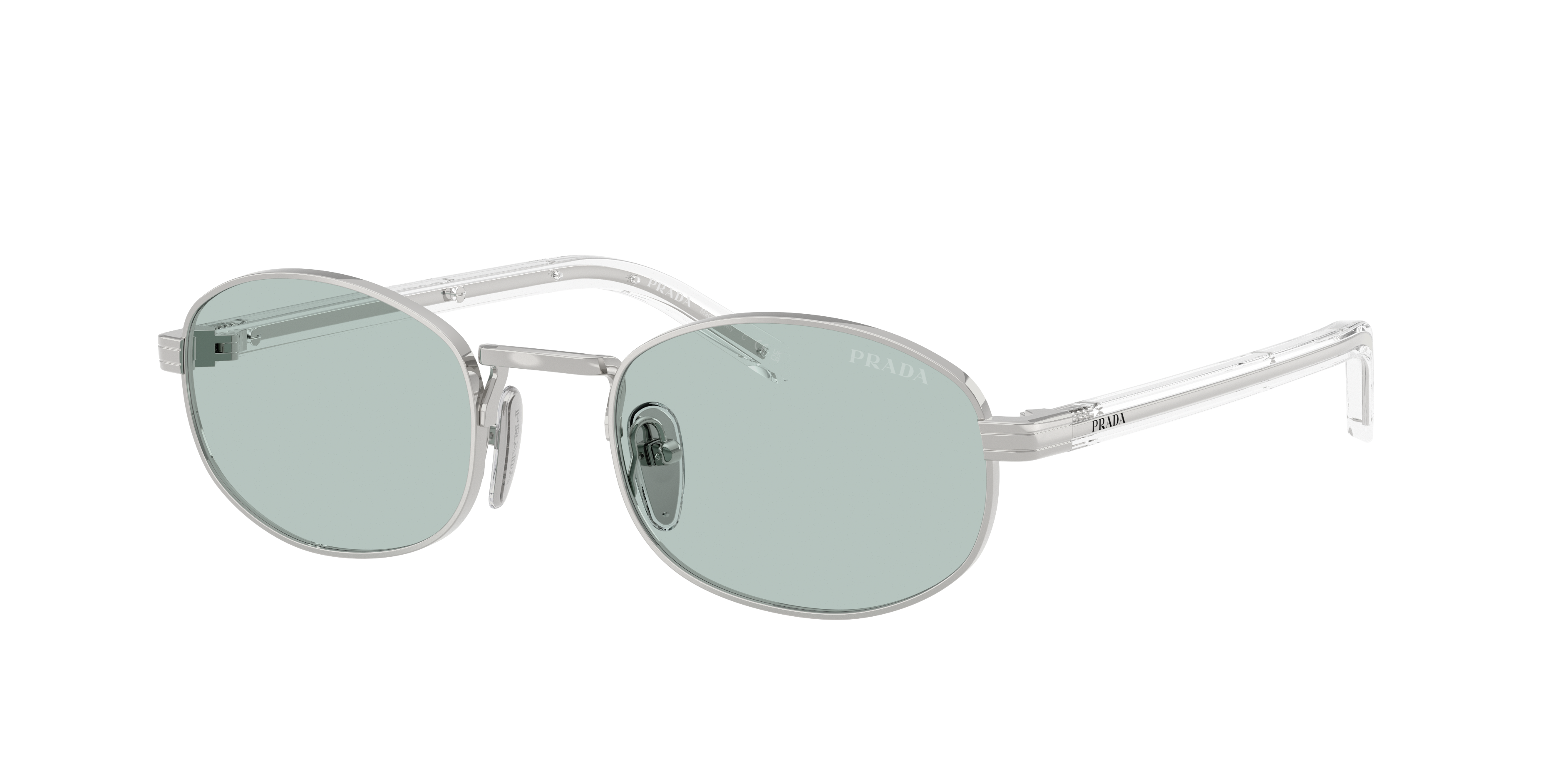 Prada Woman Sunglass PR B53S -  Frame color: Silver, Lens color: Azure