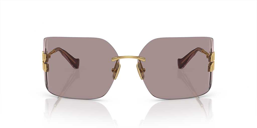 MiuMiu◆サングラス ロゴ ヴィンテージ 華奢フレーム MUA54S Miu Miu MU 54YS L (80 - 14) with Violet lenses and Gold