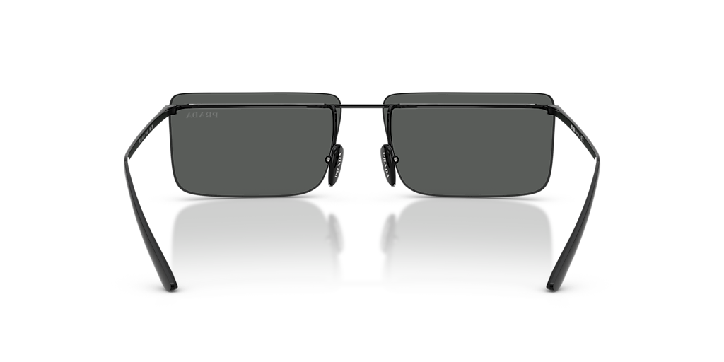 PRADA PR C53S Black/White - Men Luxury Sunglasses, Dark Grey Lens