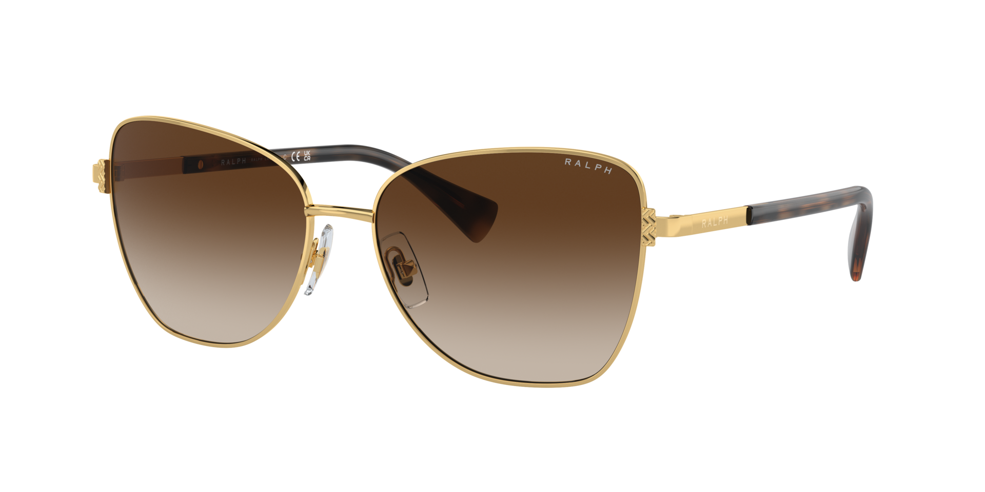 Ralph Woman Sunglass RA4146 - Frame color: Shiny Gold, Lens color: Gradient Brown