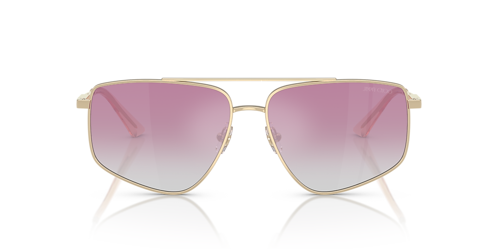 ６万取引突破★UPS速達便利用！【JIMMY CHOO】GINNIE 65MM Jimmy Choo JC4011 XL (58 - 14) with Grey lenses and Gold