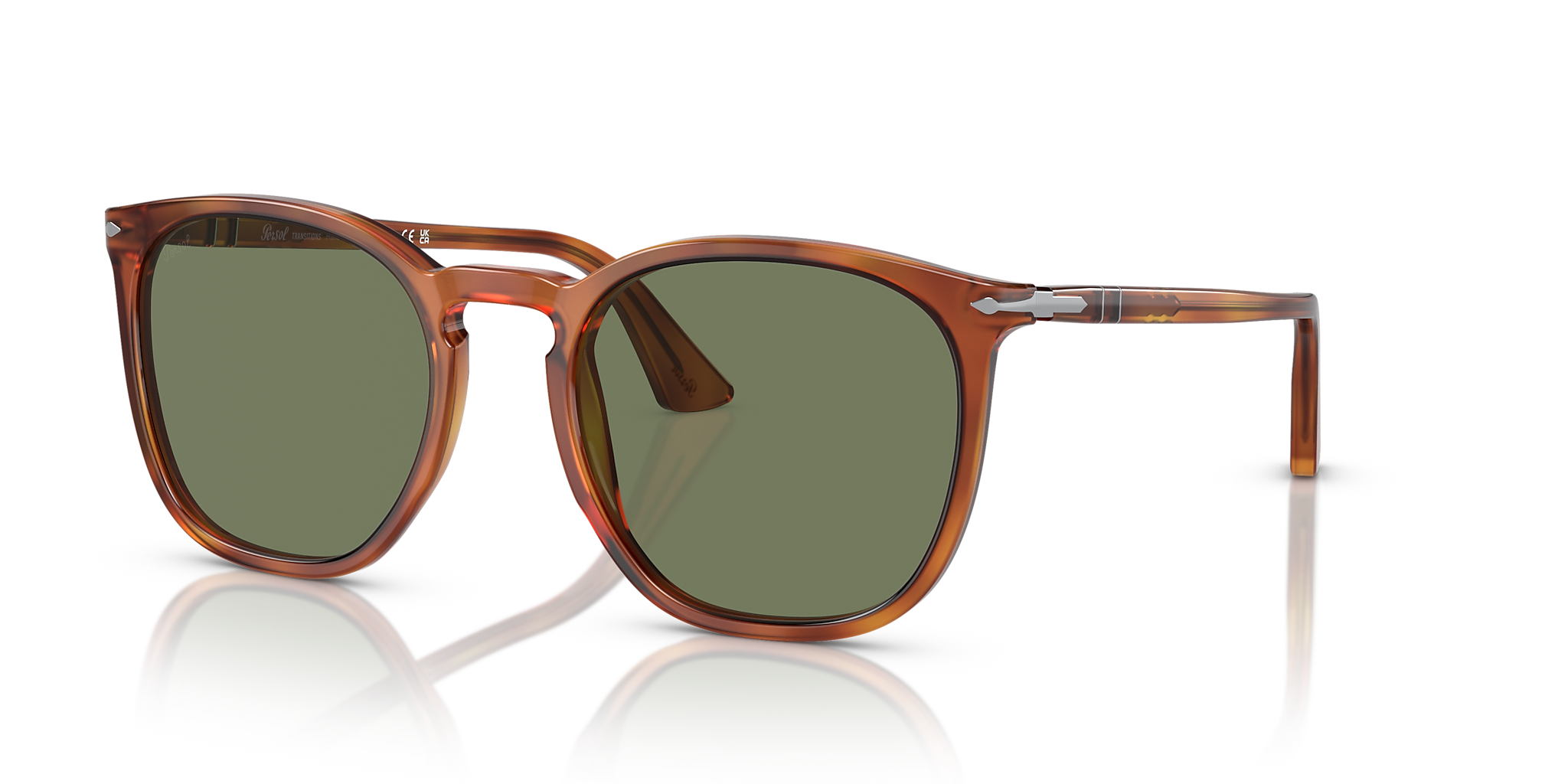 Persol PO3316S - Transitions® S (52 - 21) with Green lenses and