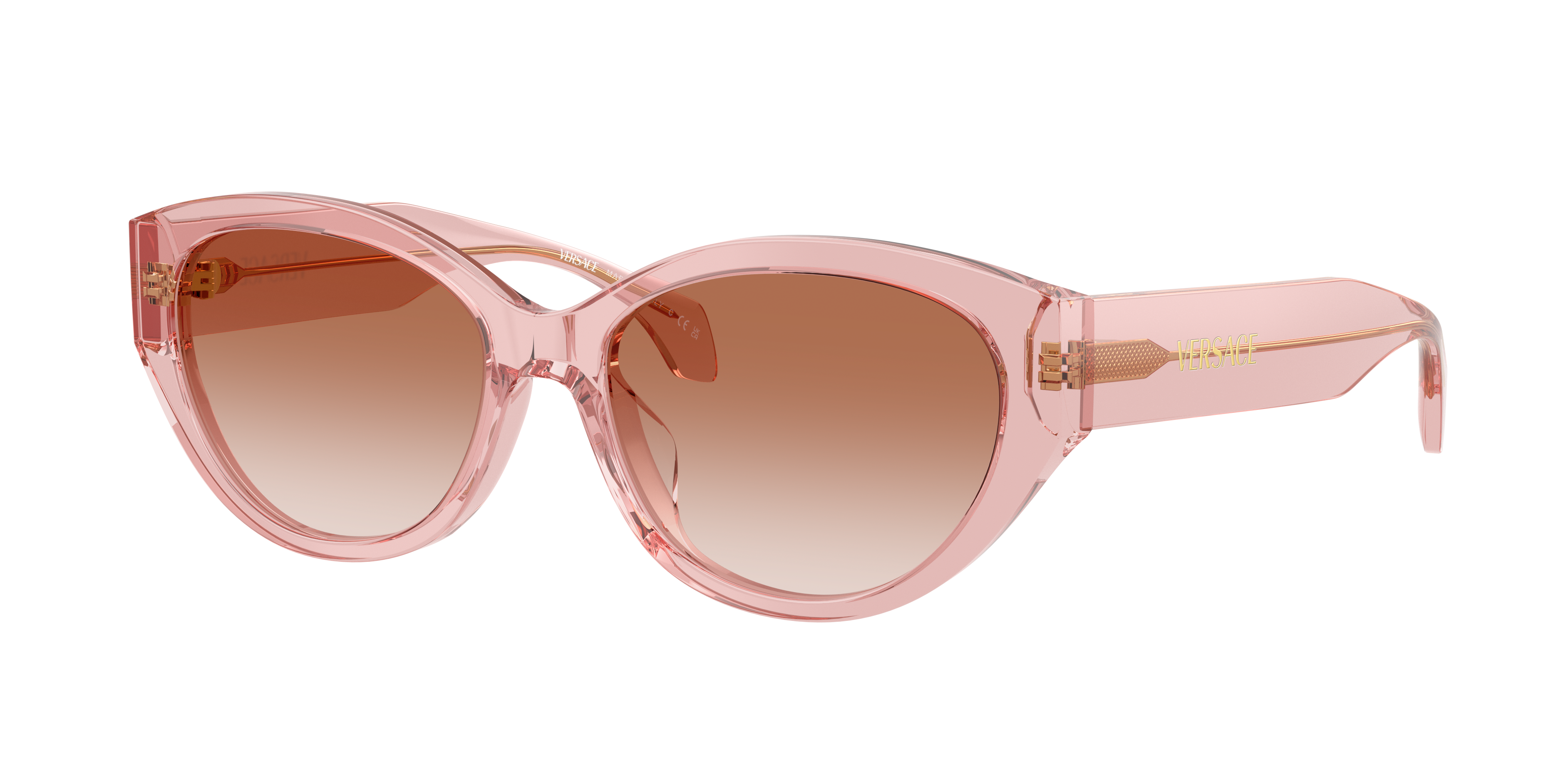 Versace Woman Sunglass VE4495D -  Frame color: Peach Transparent, Lens color: Pink Gradient