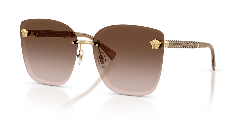 Versace VE2292B M (64 - 15) with Brown lenses and Gold frame