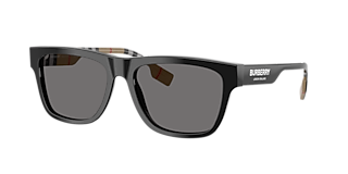 Visit Sunglasses Burberry BE4293 L (56-17) with Grey lenses and Black frame