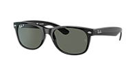 Ray-Ban RB2132F New Wayfarer Classic M (55 - 18) with Green lenses
