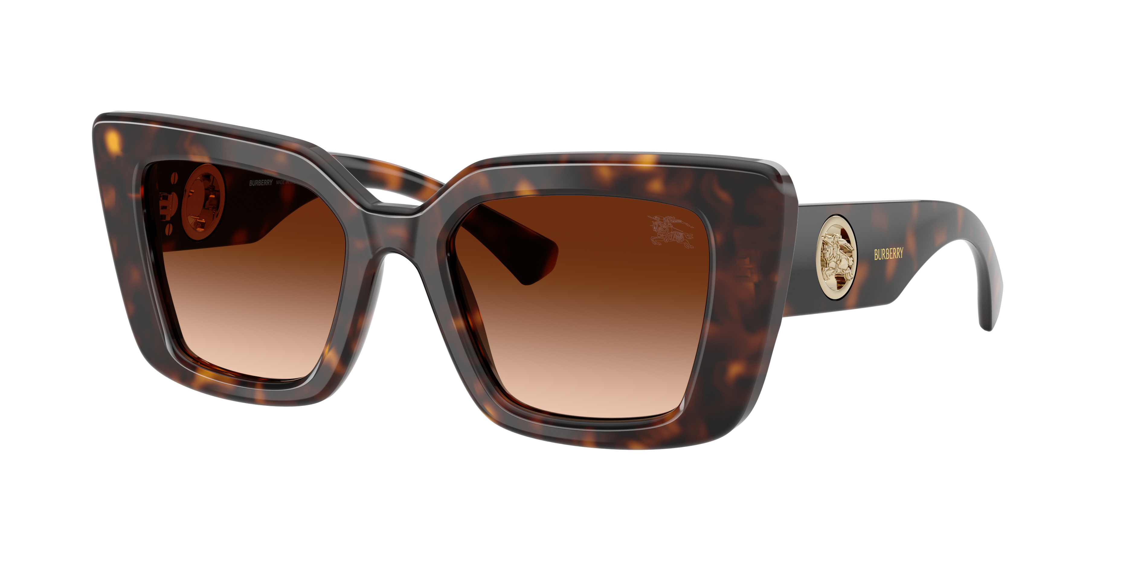 Burberry Geometric Frame Sunglasses In Black