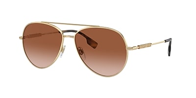 Burberry BE3147 58 Dark Grey Polar & Light Gold Polarised 