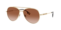 Burberry BE3147 XL (58 - 14) with Grey lenses and Gold frame
