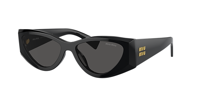 Miu Miu MU 06YS 54 Dark Grey & Black Sunglasses | Sunglass Hut 