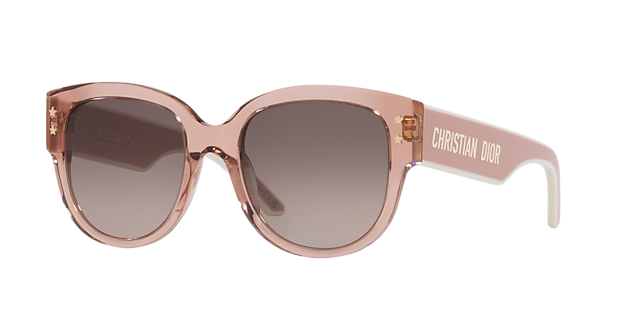 DIOR Diorpacific B2I Cd40157I 54 Brown & Pink Sunglasses 