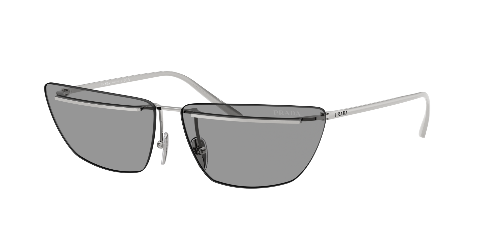 Prada Woman Sunglass PR C52S -  Frame color: Silver, Lens color: Grey
