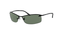 RAY-BAN RB3183 Black - Men Sunglasses, Green Lens