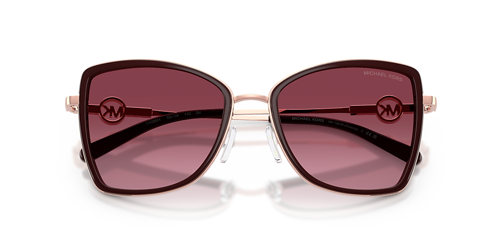 Michael Kors ハタフライフレムサンクラス 0MK1067B 11088H Michael Kors MK1067B Corsica XL (55 - 18) with Red lenses