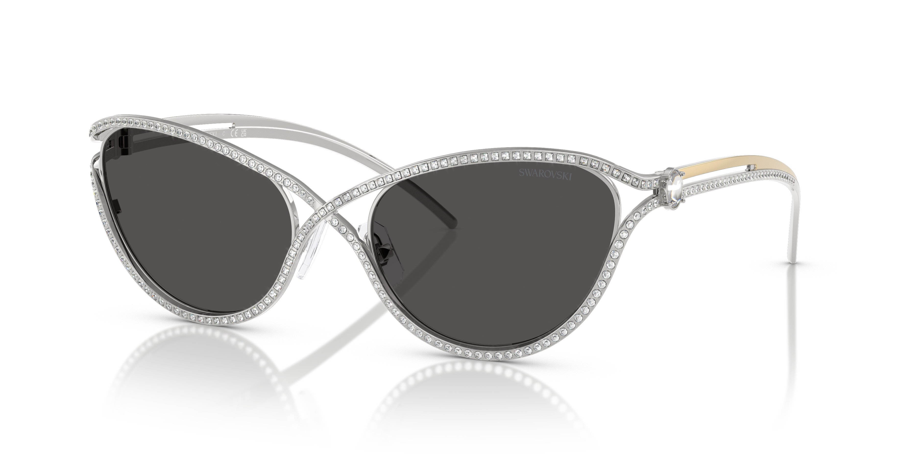 Swarovski SK7025 XXL (58 - 20) with Grey lenses and Silver