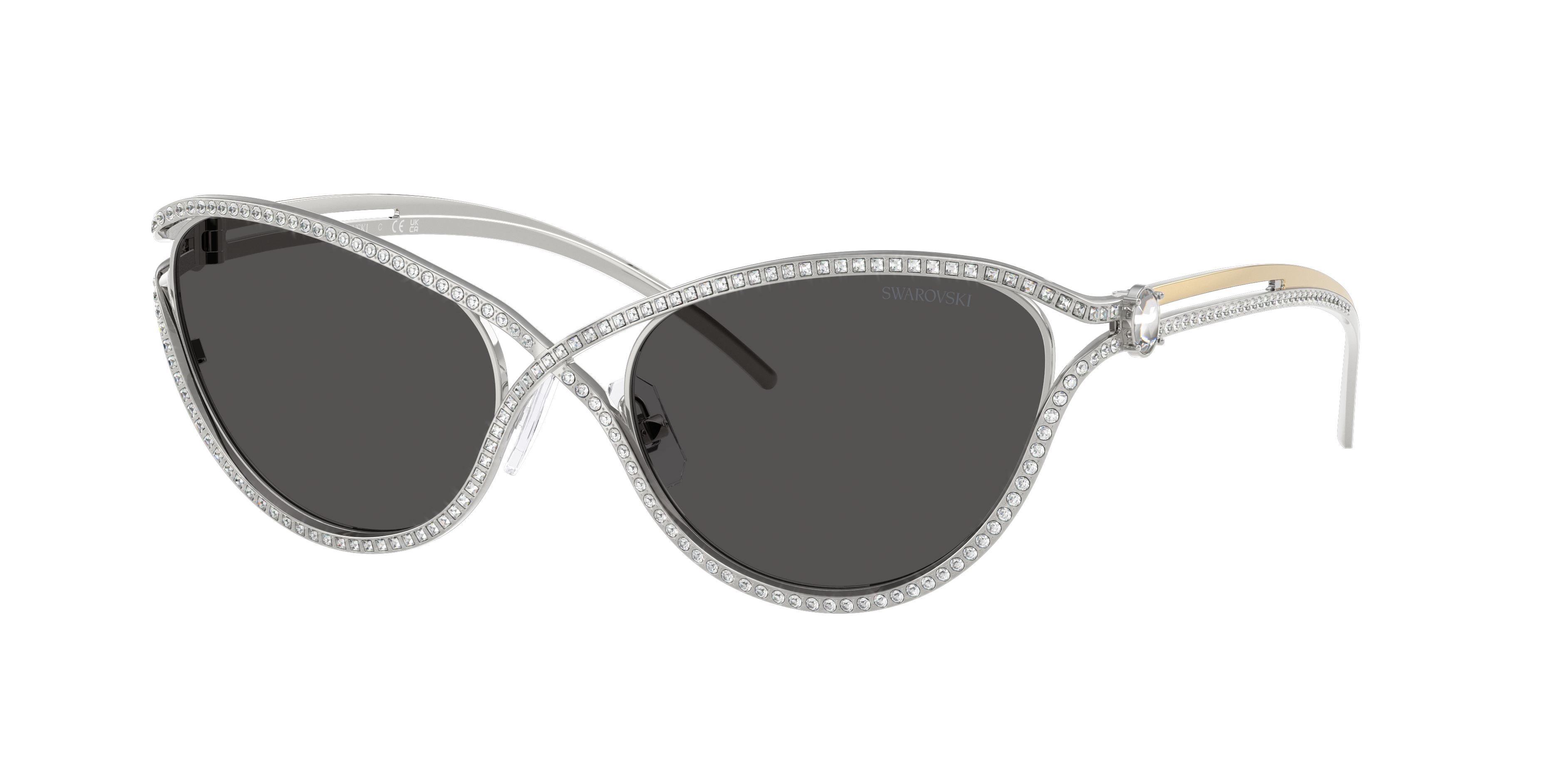 Swarovski SK7025 XXL (58 - 20) with Grey lenses and Silver
