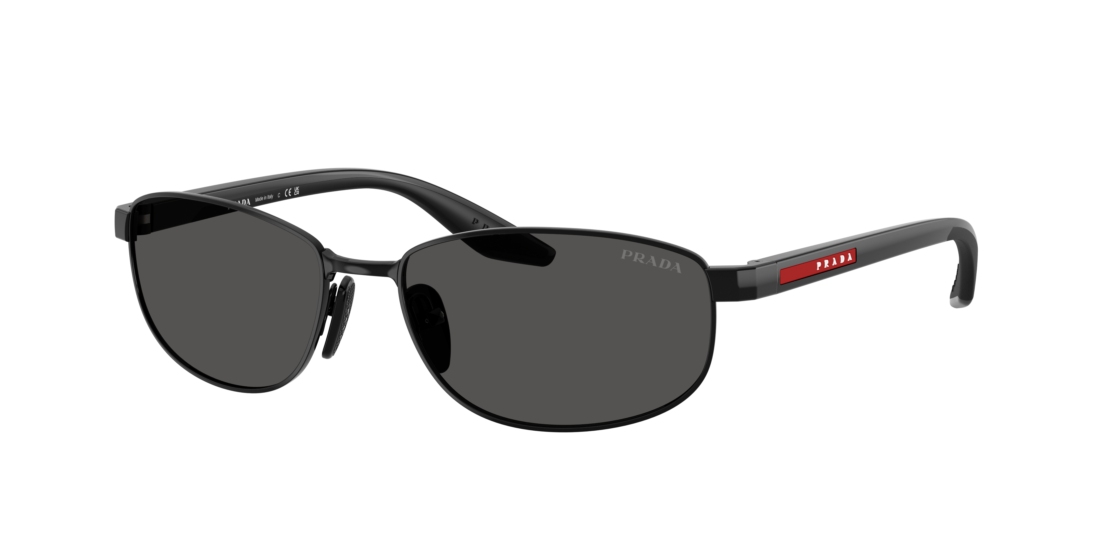 Prada Linea Rossa Man Sunglass PS B53S -  Frame color: Black, Lens color: Full Black