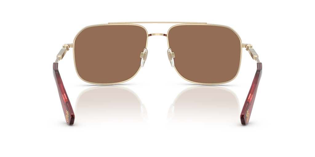 BURBERRY BE3159 Light Gold - Men Luxury Sunglasses, Dark Brown Lens