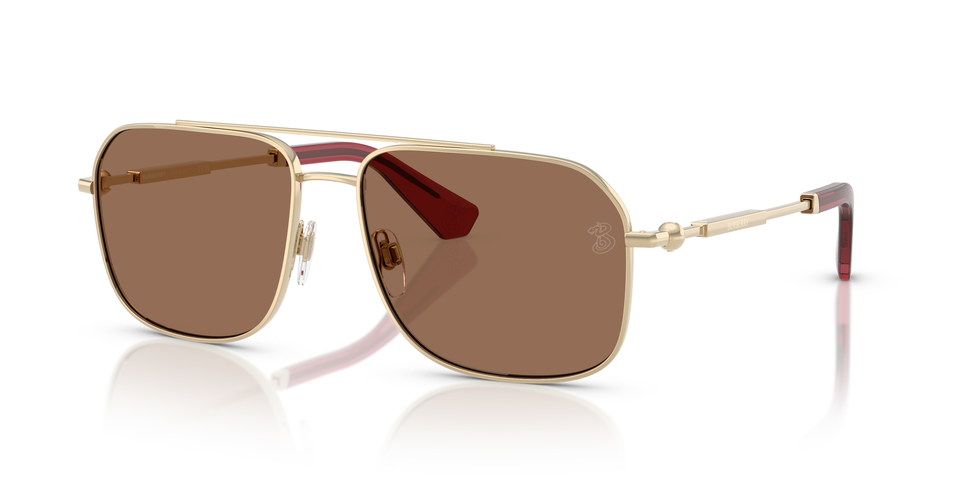 BURBERRY サングラス 0BE3113 132513 59 GOLD / BROWN BURBERRY サングラス 0BE3113 132513 59 ライトゴールド