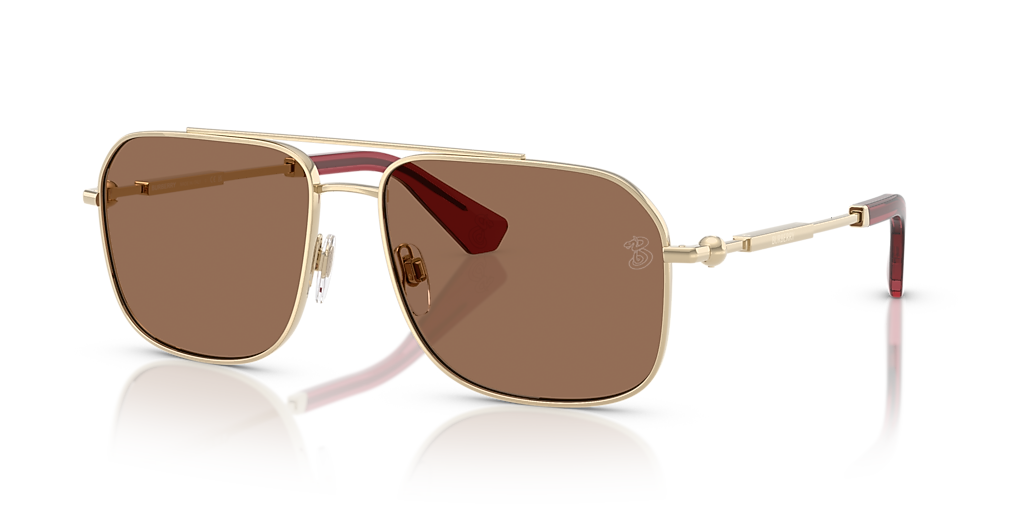 Burberry BE3159 XXL (59 - 16) with Brown lenses and Gold frame