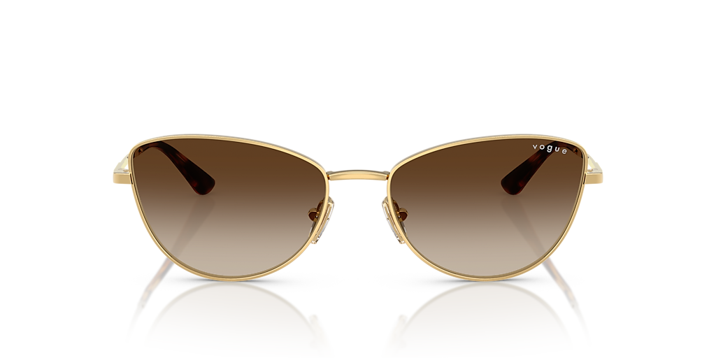 VOGUE EYEWEAR VO4324S Gold - Women Sunglasses, Gradient Dark Brown Lens