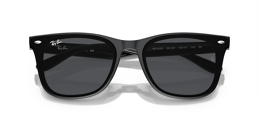 RAY-BAN RB4420 Black - Unisex Sunglasses, Dark Grey Lens