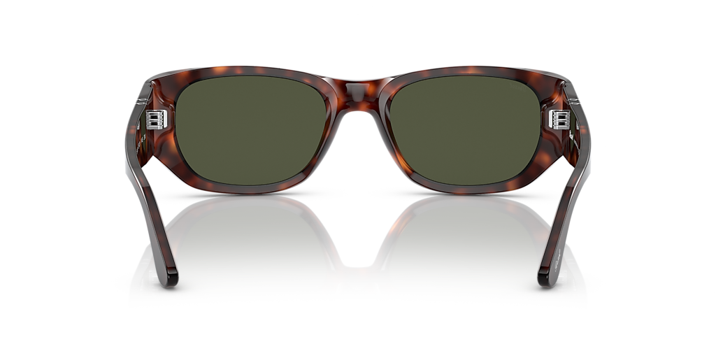 PERSOL PO3307S Havana - Unisex Luxury Sunglasses, Green Lens