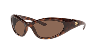 Balenciaga BB0324SK L (55 - 19) with Grey lenses and Black