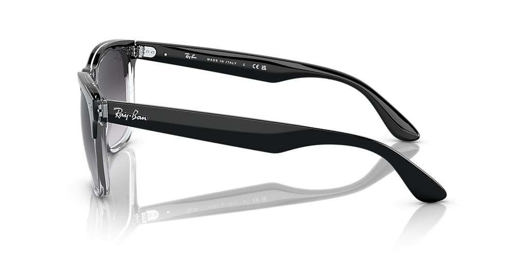 RAY-BAN RB4487 Steve Black On Transparent - Unisex Sunglasses, Grey Lens