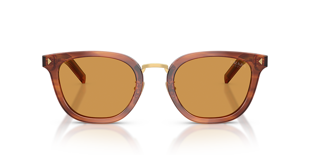 Prada PR C01SD L (52 - 23) with Yellow lenses and Brown frame