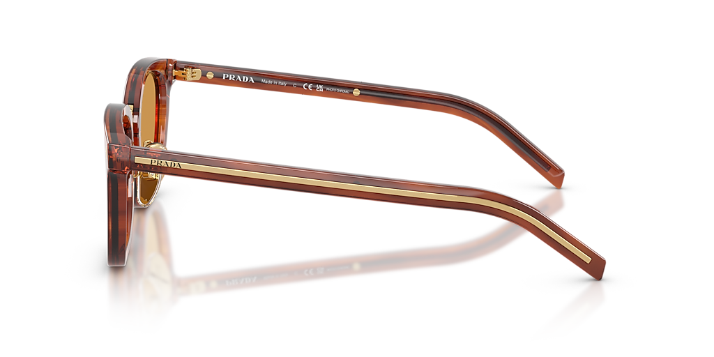 Prada PR C01SD L (52 - 23) with Yellow lenses and Brown frame