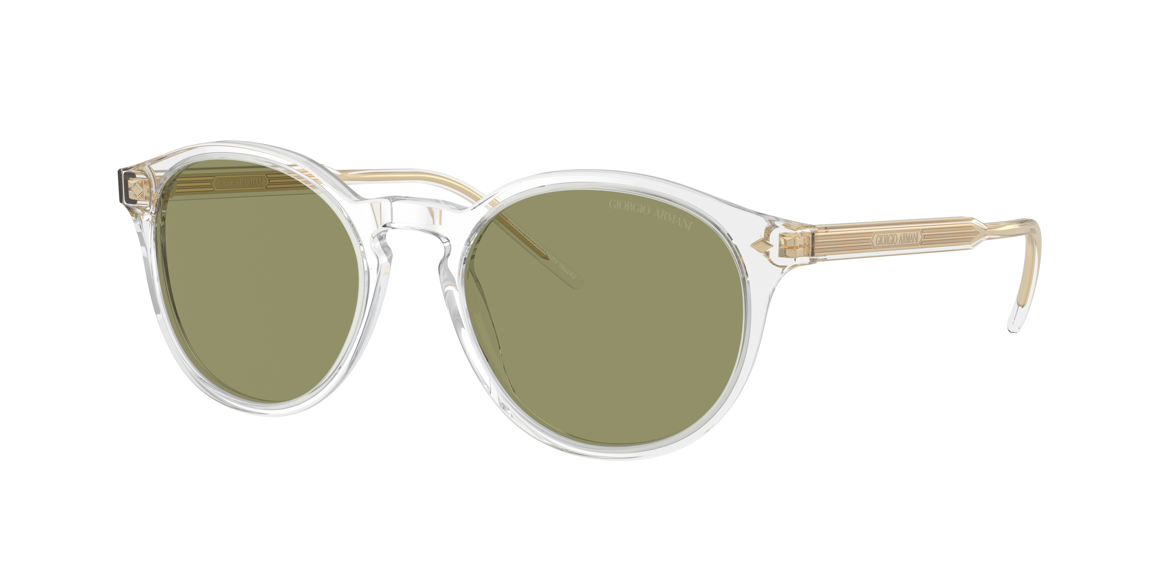 Giorgio Armani Man Sunglass AR8211 -  Frame color: Crystal, Lens color: Green