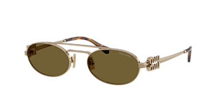 Miu Miu MU 56ZS L (56 - 17) with Orange lenses and Gold frame