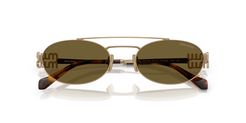 Miu Miu MU 54ZS M (53 - 19) with Brown lenses and Gold frame