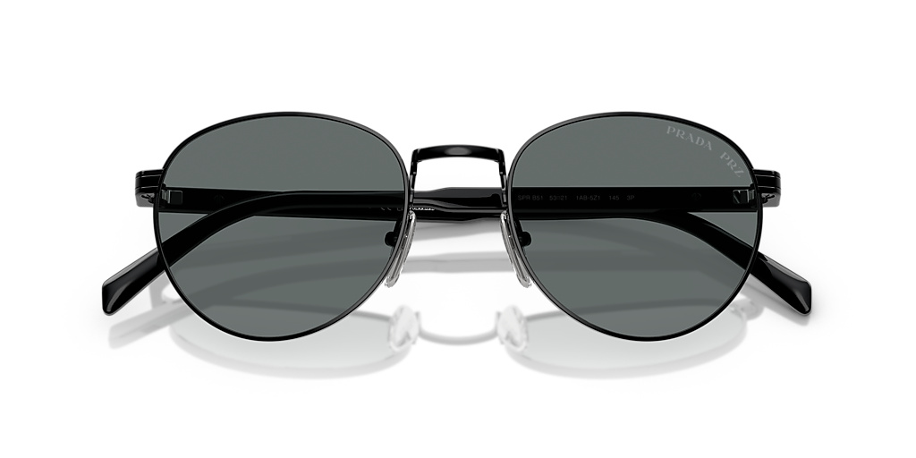 NEW Prada PR B51S Polarized Metal Sunglasses in Black Prada - PR B51S Sunglasses | Specs Collective main image 4