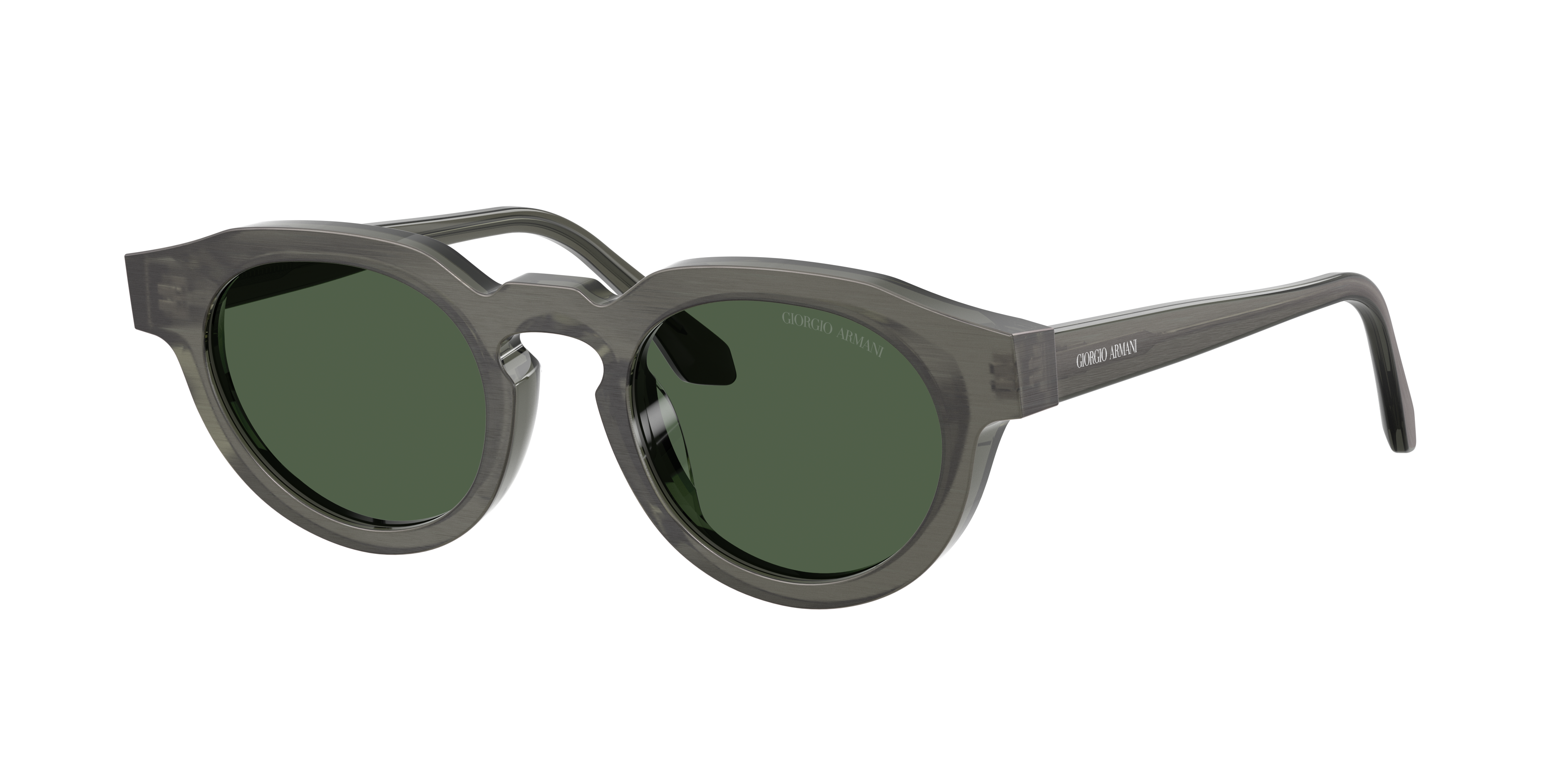 Giorgio Armani Unisex Sunglass AR8255U -  Frame color: Brushed Green, Lens color: Dark Green