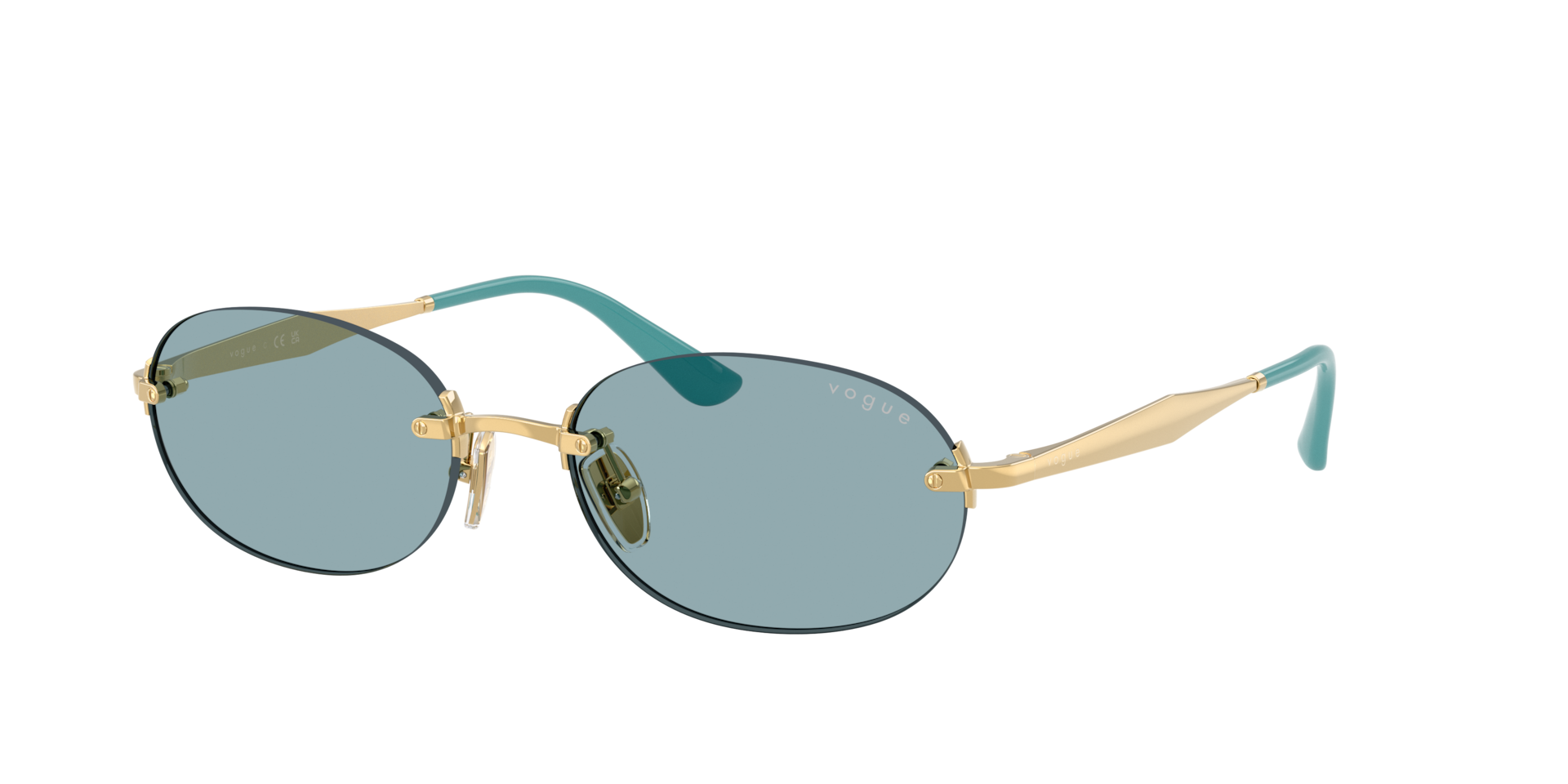 Vogue Eyewear Woman Sunglass VO4342S -  Frame color: Gold, Lens color: Blue