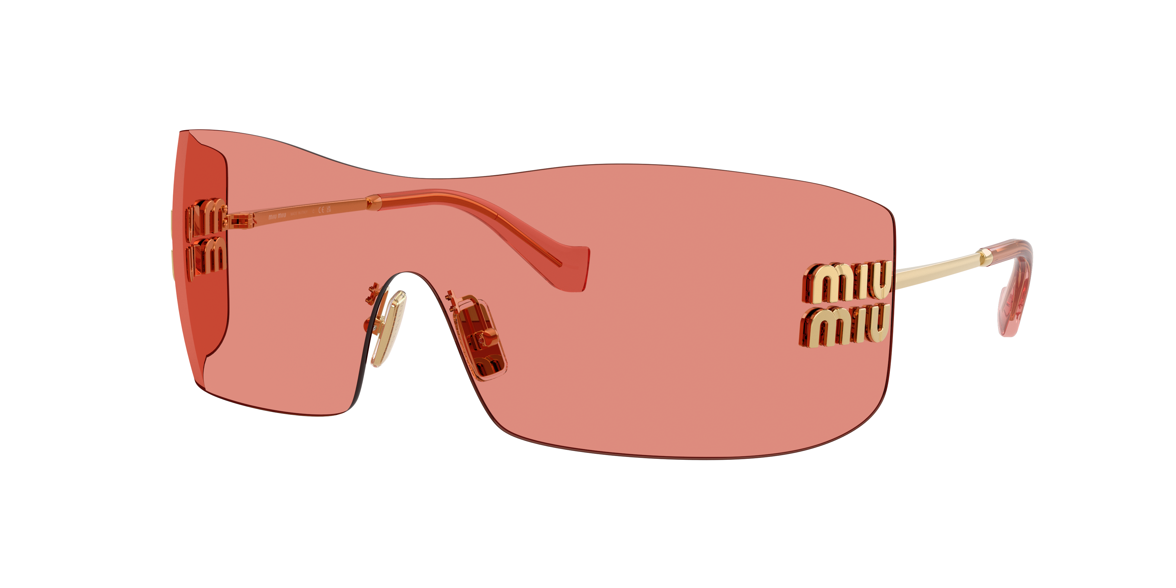 Miu Miu Woman Sunglass MU B53S -  Frame color: Gold, Lens color: Red