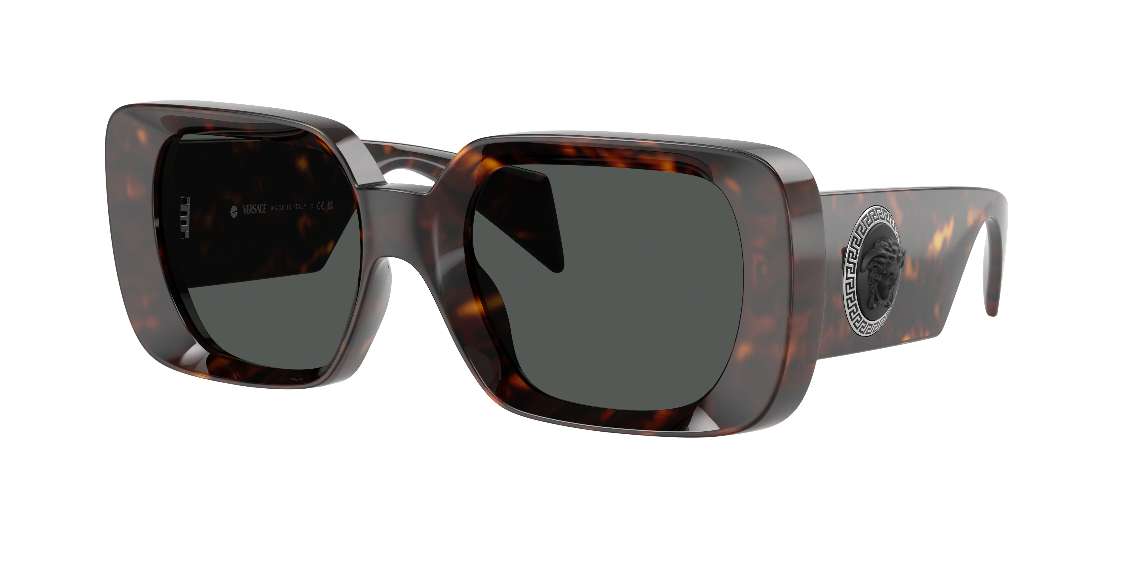 Versace Woman Sunglass VE4473U -  Frame color: Havana, Lens color: Dark Grey