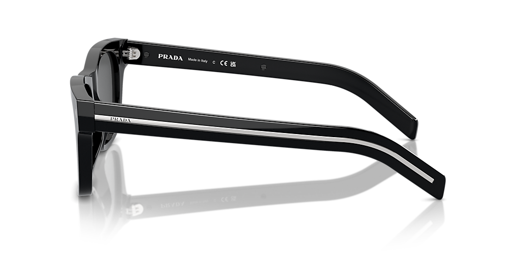 PRADA PR A17S Black - Men Luxury Sunglasses, Dark Grey Lens