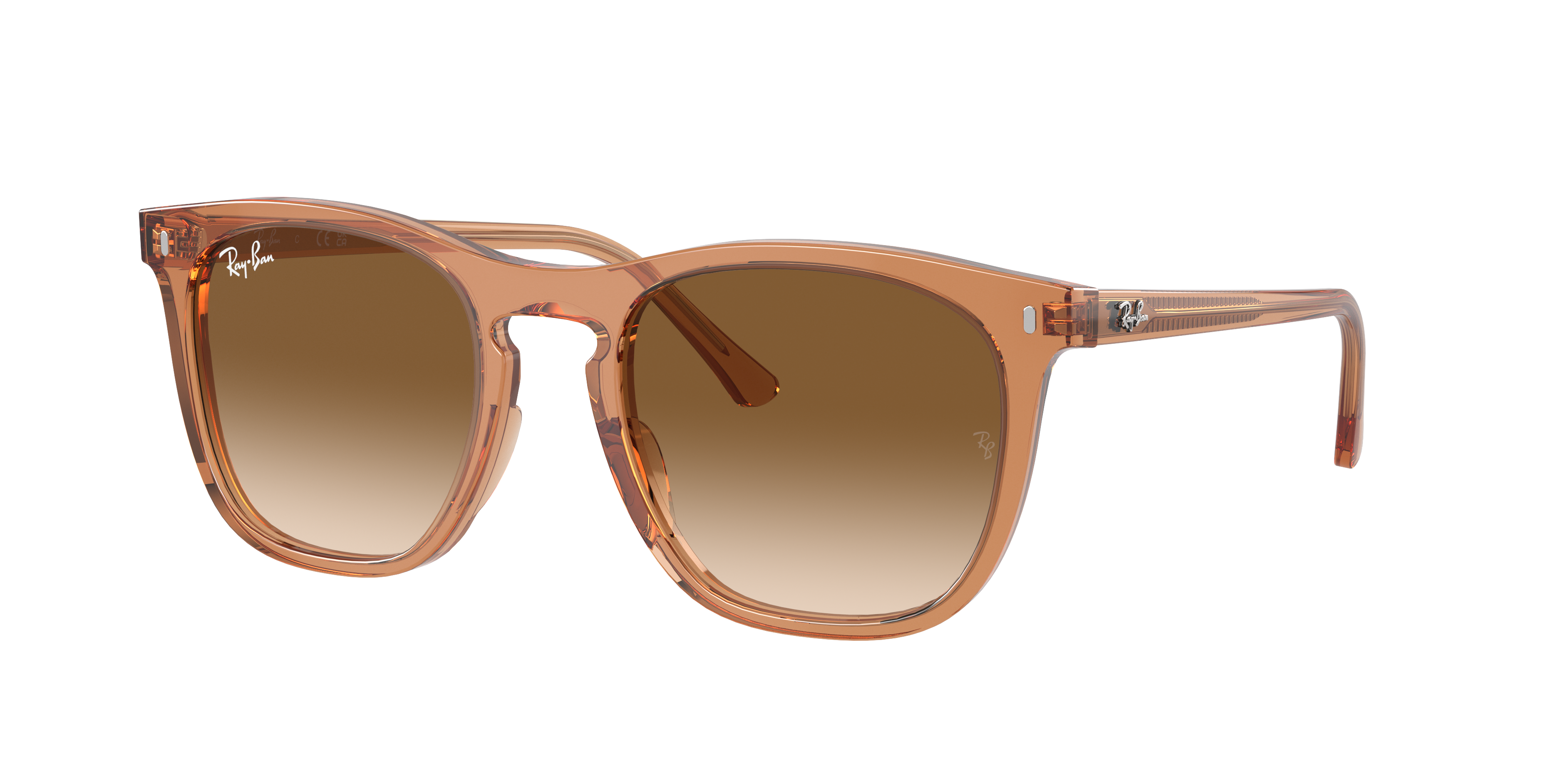 Ray-Ban Unisex Sunglass RB2210 -  Frame color: Transparent Brown, Lens color: Clear & Brown