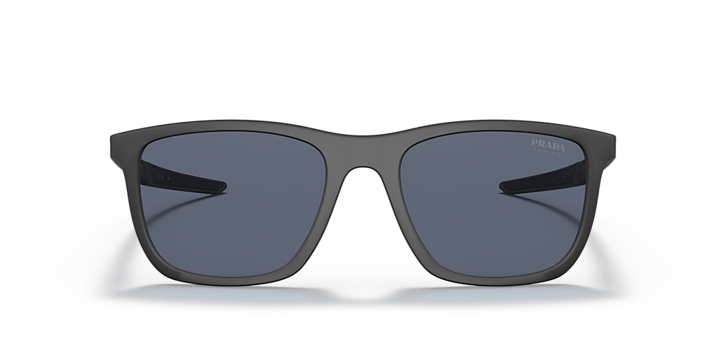 PRADA LINEA ROSSA PS 10WS Black Rubber - Men Sunglasses, Blue Lens
