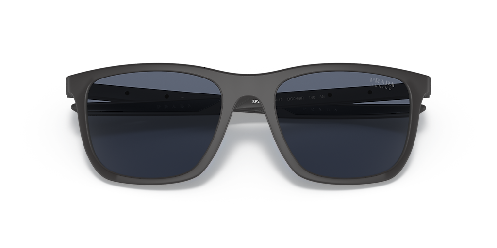 PRADA LINEA ROSSA PS 10WS Black Rubber - Men Sunglasses, Blue Lens