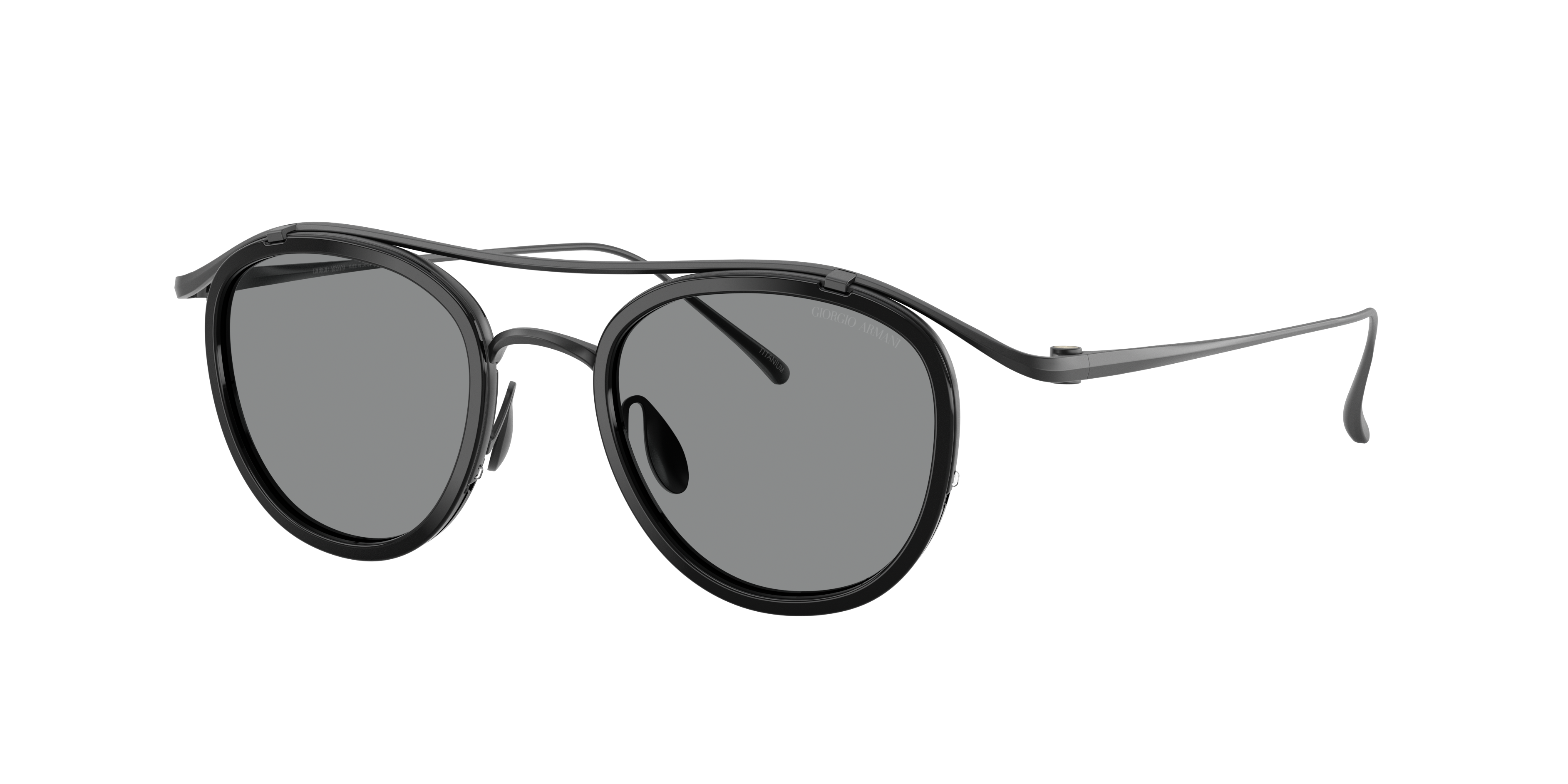 Giorgio Armani Man Sunglass AR6179T -  Frame color: Matte Black, Lens color: Blue