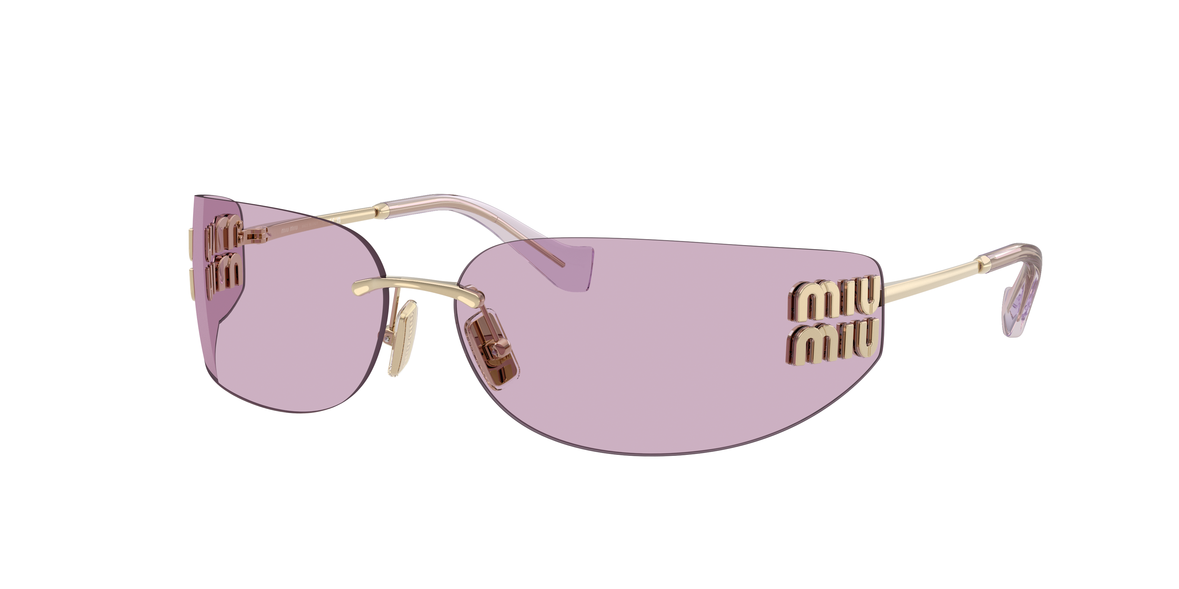 Miu Miu MU A51S M (75 - 14) with Pink lenses and Gold frame