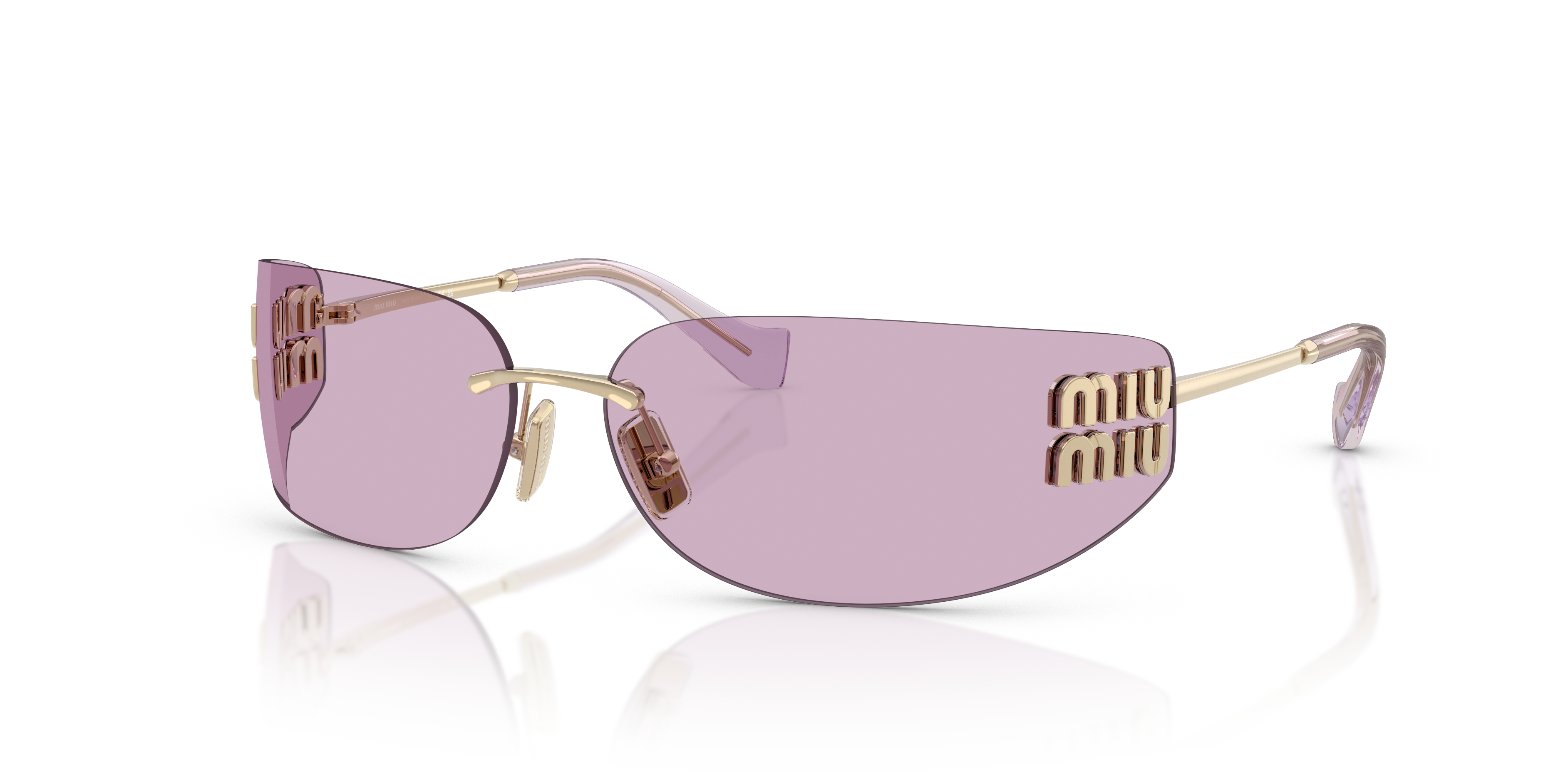 Miu Miu MU A51S M (75 - 14) with Pink lenses and Gold frame