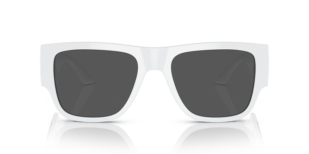 VERSACE VE4403 White - Men Luxury Sunglasses, Dark Grey Lens
