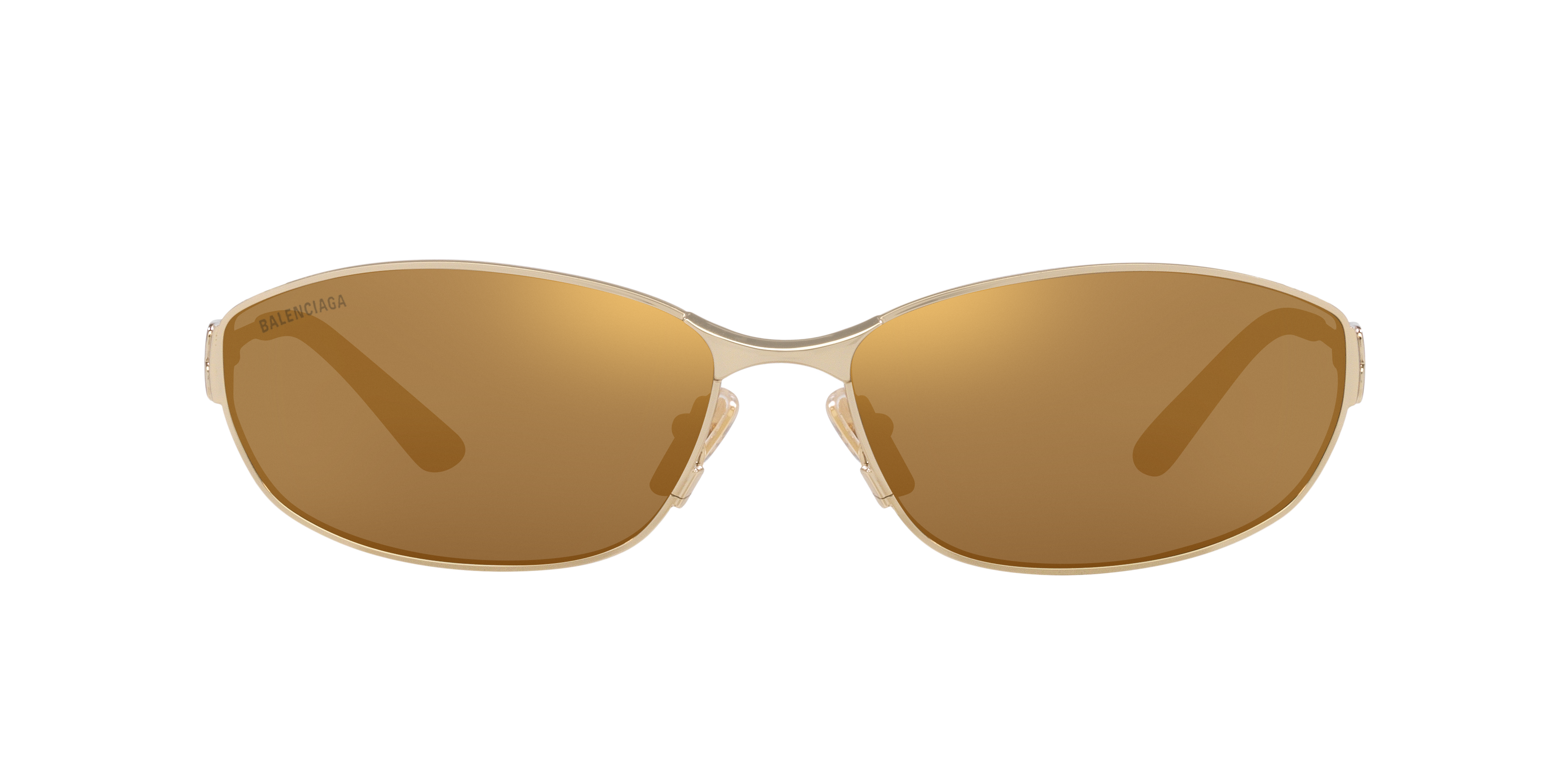 BALENCIAGA レクタンクルフレムサンクラス BB0365S 003 Balenciaga BB0336S XXL (65 - 16) with Brown lenses and Gold