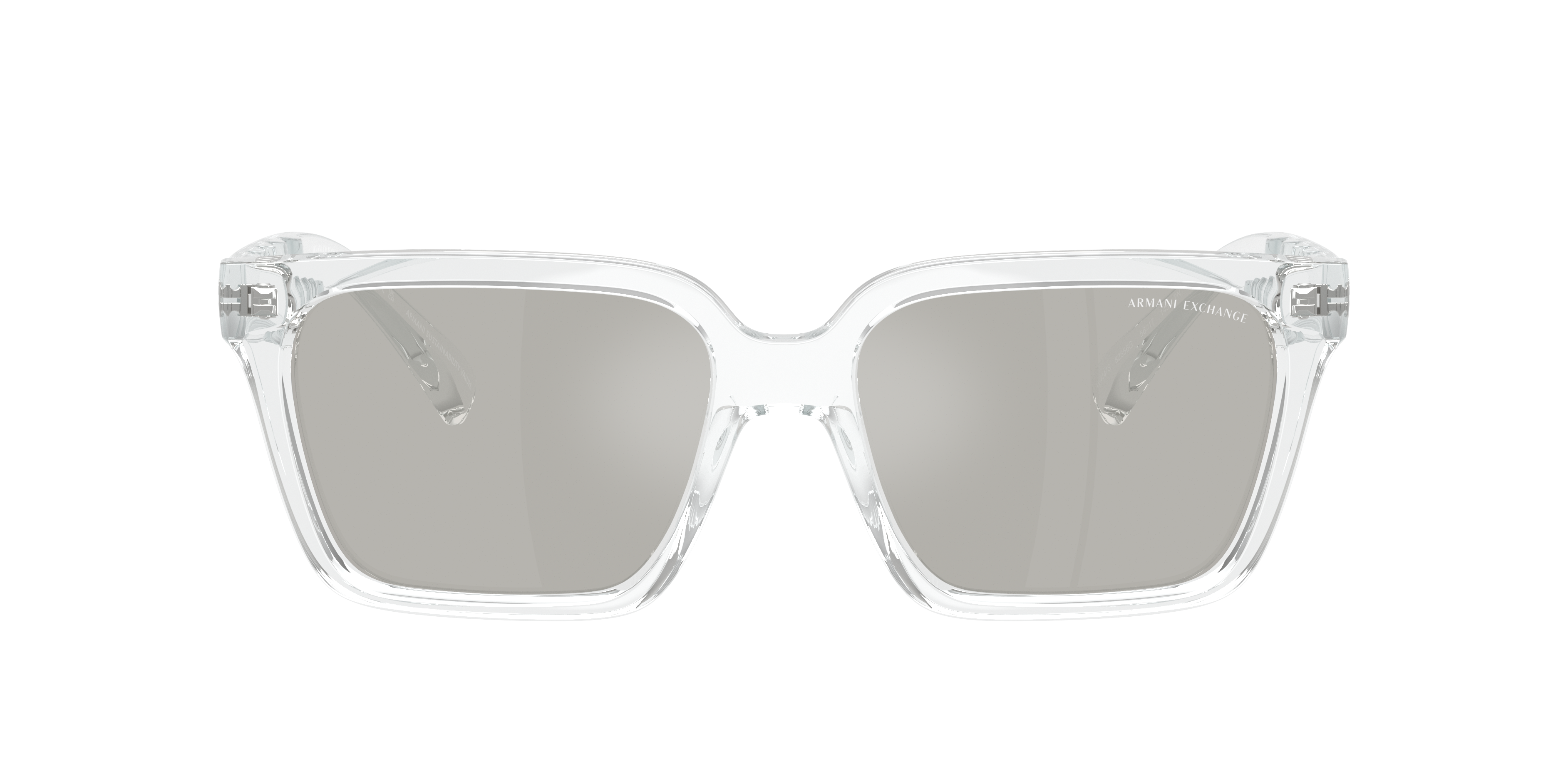 Armani Exchange Man Sunglass Ax4147s In Light Grey Flash Silver