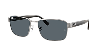 Ray-Ban Clubmaster Reverse L (54 - 21) with Blue lenses and Gold